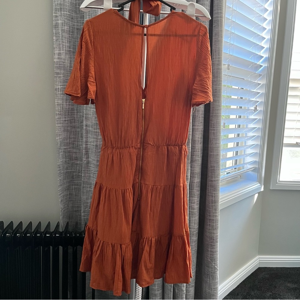 Pilgrim Burnt Orange Dress Size 10 like new - Picture 5 of 8